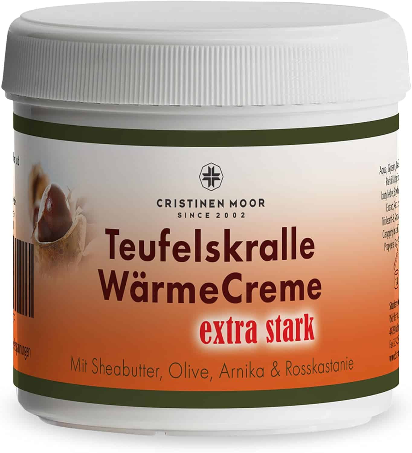 CristinenMoor Teufelskralle Wärmesalbe mit Arnika – Extra stark, 200 ml für Nacken & Rücken
