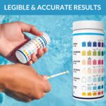 AKSBTEC 7-in-1 Pool Teststreifen – Schneller Wassertester für pH, Chlor & mehr