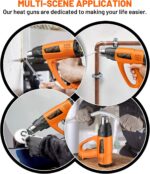 SEEKONE Heissluftpistole 2000W mit Zubehör – 60–600 °C, Keramik, schnell & vielseitig