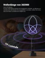 2in1 Funktion mit UV-Licht Als Klatsche & UV-Lichtfalle nutzbar – im Auto-ZAP-Modus werden Insekten automatisch bei Kontakt beseitigt.