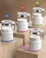 Morpilot Elektrischer Milchaufschäumer 4-in-1, 500 ml, spülmaschinenfest, Glasdesign