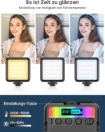 ULANZI RGB Video Licht – Kompakt, Magnetisch, Dimmbar (2500K–9500K)