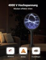 2in1 Funktion mit UV-Licht Als Klatsche & UV-Lichtfalle nutzbar – im Auto-ZAP-Modus werden Insekten automatisch bei Kontakt beseitigt.