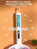 WOCVRYY 3in1 Elektro Mückenklatsche 4000V mit Akku & LED – Klappbar für Innen & Außen