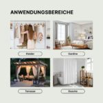 MEISENBERG Edelstahl & Spannvorhangstangen ohne Bohren – Ausziehbar, Klemmbar, vielseitig für Gardinen & Trennwände