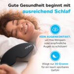 MyHalos® 3D Schlafmaske Schwarz – Lichtdicht & Druckfrei mit Etui