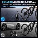 Elektrische Luftpumpe 150 PSI – Akku-Kompressor mit LED & 6000 mAh