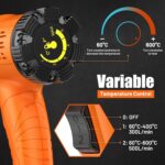 SEEKONE Heissluftpistole 2000W mit Zubehör – 60–600 °C, Keramik, schnell & vielseitig