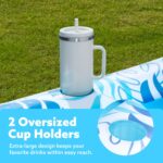 Sloosh Aufblasbare Sonnenliege – Pool Luftmatratze mit Kissen für Erwachsene & Sommerparty