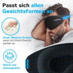 MyHalos® 3D Schlafmaske Schwarz – Lichtdicht & Druckfrei mit Etui