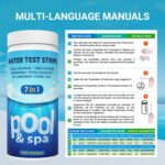 AKSBTEC 7-in-1 Pool Teststreifen – Schneller Wassertester für pH, Chlor & mehr