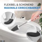 BROSS® Silikon-Klobürste – Antibakteriell & Wandmontage