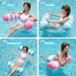 Sloosh 2er Set Pool-Hängematten – 4-in-1 Aufblasbare Wasserlounges für Erwachsene