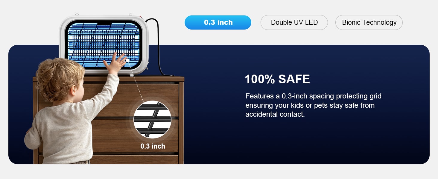 Seseno Elektrischer Insektenvernichter 20W mit UV-Licht – Mücken- & Fliegenfalle für Zuhause
