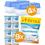 Idelia® Luftentfeuchter & Nachfüllpacks – Sets für Räume bis 40 m²