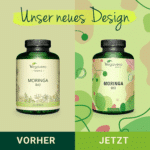 Bio Moringa Kapseln 1800 mg – 270 Stück, vegan, laborgeprüft, made in Germany