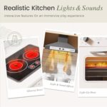 Kinderküche aus Holz mit Licht & Sound – Spielset mit 18 Zubehörteilen für Kinder