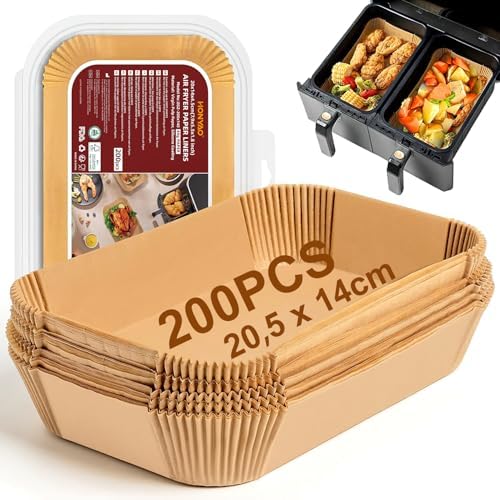 Airfryer Backpapier Liners – Airfryer Backpapier Liners – Einweg-Pergamentpapier für Heissluftfritteusen & Ofen