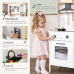Kinderküche aus Holz mit Licht & Sound – Spielset mit 18 Zubehörteilen für Kinder