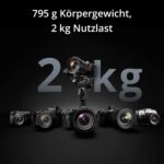 DJI RS 3 Mini – Leichter 3-Achsen-Gimbal für DSLR & Systemkameras, 2 kg Traglast, Bluetooth & Vertikalmodus