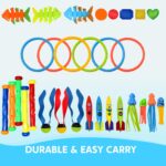 JOYIN 30-tlg. Tauchspielzeug Set für Kinder – Unterwasserspass mit Ringen, Stäben, Schätzen & mehr