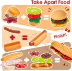 BUYGER Kinderküche Zubehör – Fast Food & Grill Spielset für drinnen & draussen