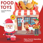 BUYGER Kinderküche Zubehör – Fast Food & Grill Spielset für drinnen & draussen