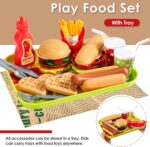 BUYGER Kinderküche Zubehör – Fast Food & Grill Spielset für drinnen & draussen