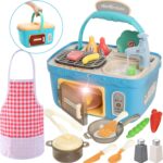 JOYIN Picknick-Küchenset für Kinder – Mit Musik, Licht & Farbwechsel-Essen
