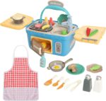 JOYIN Picknick-Küchenset für Kinder – Mit Musik, Licht & Farbwechsel-Essen