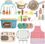JOYIN Picknick-Küchenset für Kinder – Mit Musik, Licht & Farbwechsel-Essen
