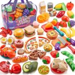 Laugigle 78-teiliges Spielessen-Set mit Tasche – Kinderküche Zubehör für Jungen & Mädchen