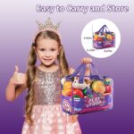 Laugigle 78-teiliges Spielessen-Set mit Tasche – Kinderküche Zubehör für Jungen & Mädchen