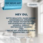 Glückstoff® Ersatzbezug für Ergo Nackenkissen – Waschbarer Kissenbezug aus Bambus – Bild 3