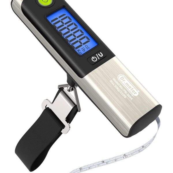 Dr.meter Digitale Kofferwaage mit Maßband LCD Display