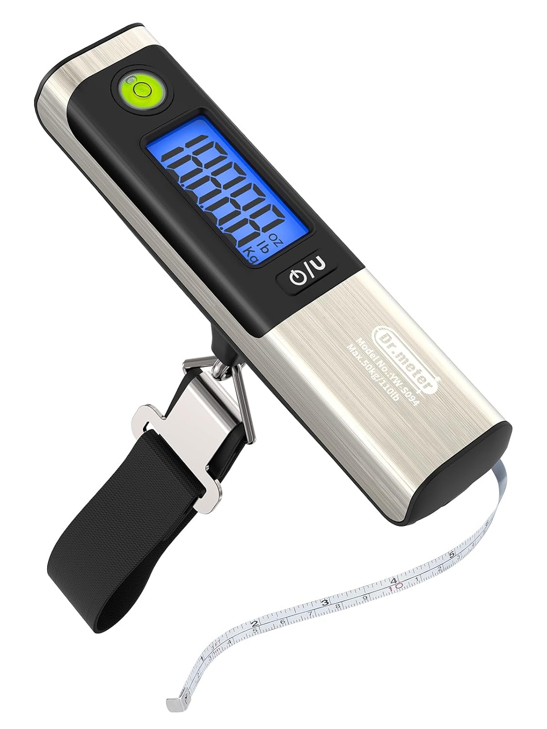 Dr.meter Digitale Kofferwaage mit Maßband LCD Display