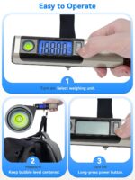 Dr.meter Digitale Kofferwaage mit Maßband LCD Display