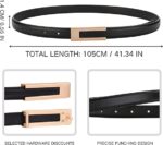 KEYRI Damen Taillengürtel aus Leder – Verstellbarer Schmaler Gürtel im Retro-Stil – Klassischer Dekorativer Gürtel in Schwarz, Braun & Khaki für Jeans, Hosen & Kleider (3er Set) – Bild 3