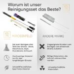 M. ROSENFELD Premium Shisha Reinigungsset – 4 Bürsten & 500 Edelstahlperlen | Komplettes Set für gründliche Wasserpfeifenreinigung (5-teilig) – Bild 3