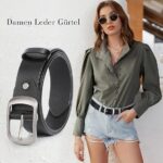 JasGood Damen Ledergürtel – Modischer Gürtel mit Dornschliesse für Jeans, Hosen und Kleider – Bild 3