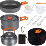 OVERMONT Aluminium Camping Kochset für Outdoor & Picknick
