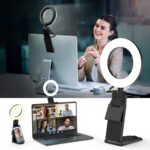 Evershop 5" Ringlicht für Laptop & PC – 3 Lichtfarben, 10 Helligkeiten, 360° drehbar inkl. Stativ & Handyhalter
