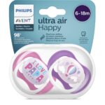 Philips AVENT Ultra Air Schnuller 2er-Pack – BPA-frei, 6–18 Monate
