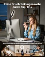 Evershop 5" Ringlicht für Laptop & PC – 3 Lichtfarben, 10 Helligkeiten, 360° drehbar inkl. Stativ & Handyhalter