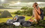 OVERMONT Aluminium Camping Kochset für Outdoor & Picknick