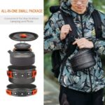 OVERMONT Aluminium Camping Kochset für Outdoor & Picknick