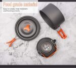 OVERMONT Aluminium Camping Kochset für Outdoor & Picknick