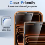 JETech Sichtschutz-Glas für iPhone – Anti-Spionage Displayschutz mit Installationshilfe, 2 Stück – Bild 3
