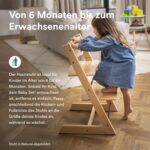 Stokke Tripp Trapp Hochstuhl mit Tablett – Ergonomisches, verstellbares Babyset (6–36 Monate) – Bild 4