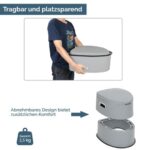Bonnlo Campingtoilette mit abnehmbarem Eimer – mobile Reisetoilette für Outdoor-Aktivitäten – Bild 3